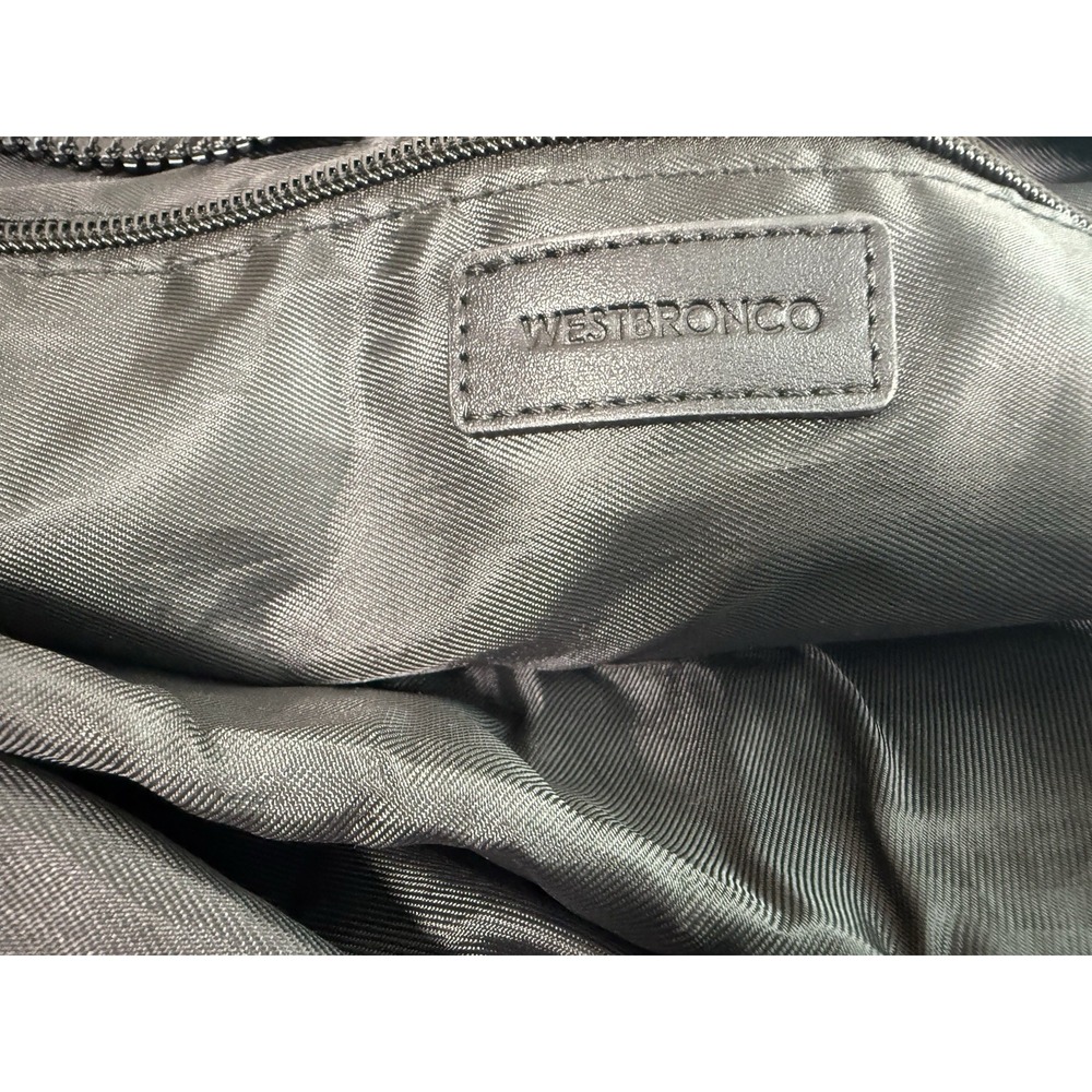 Westbronco Quilted Tote Bag Black Nylon Large Shoulder Bag Travel Work NWT - Picture 3 of 5